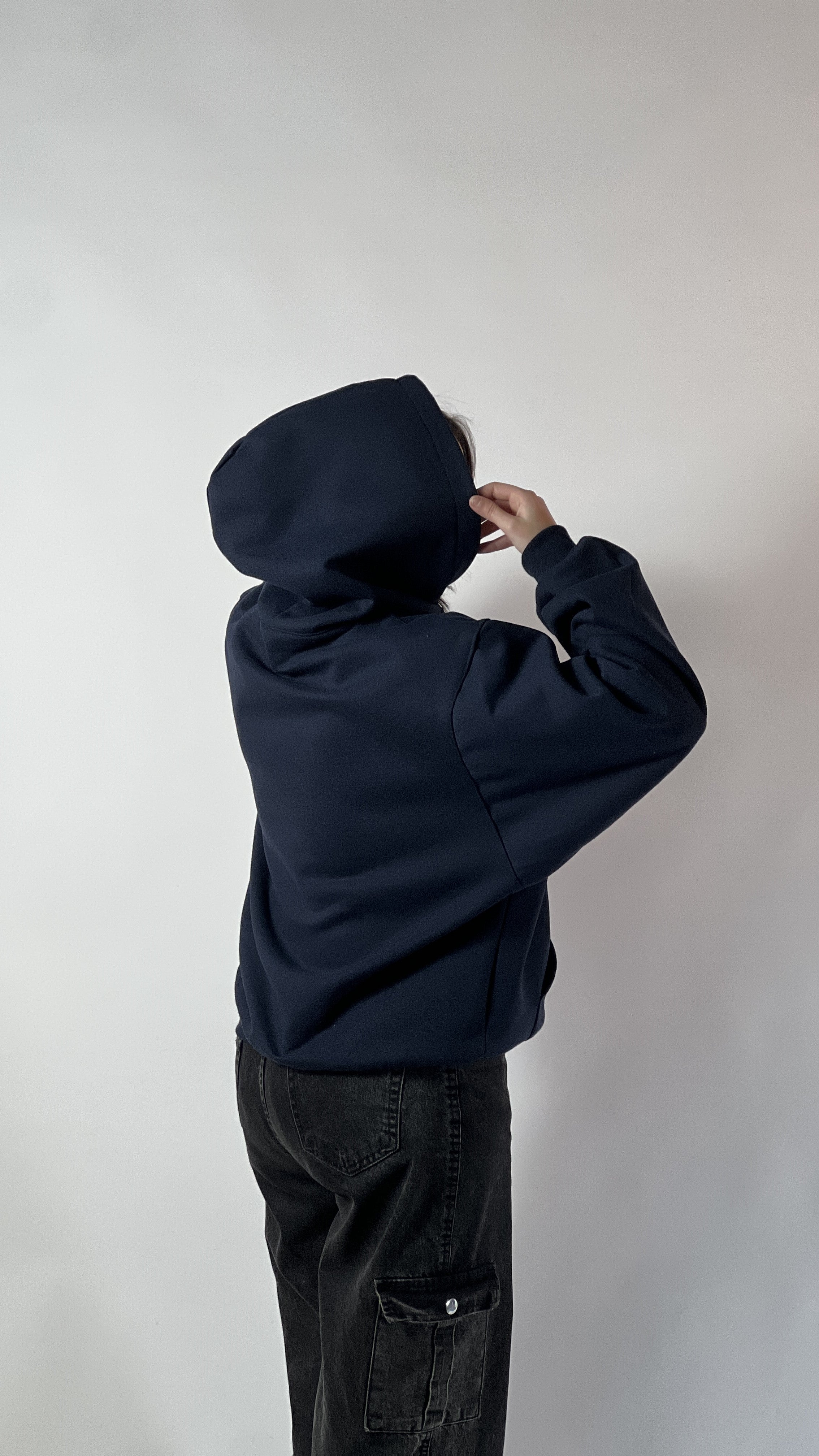 Navy Blue Oversize Hoodie